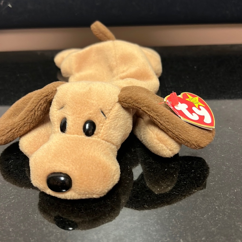 Ty beanie baby bones the dog 4001 1993 original p.v.c. Pellets mint condition